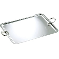 Christofle Vertigo Silver Plate Large Rectangular With Handles - Charles Mayer