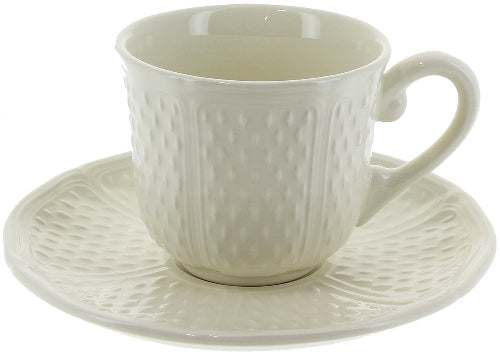 Gien Pont Aux Choux White U.S. Tea Cup & Saucer - Charles Mayer