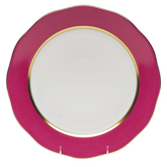 Herend Silk Ribbon Raspberry Charger - Charles Mayer