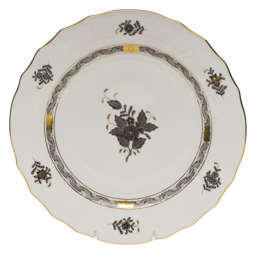 Herend Chinese Bouquet Black Dinner Plate - Charles Mayer