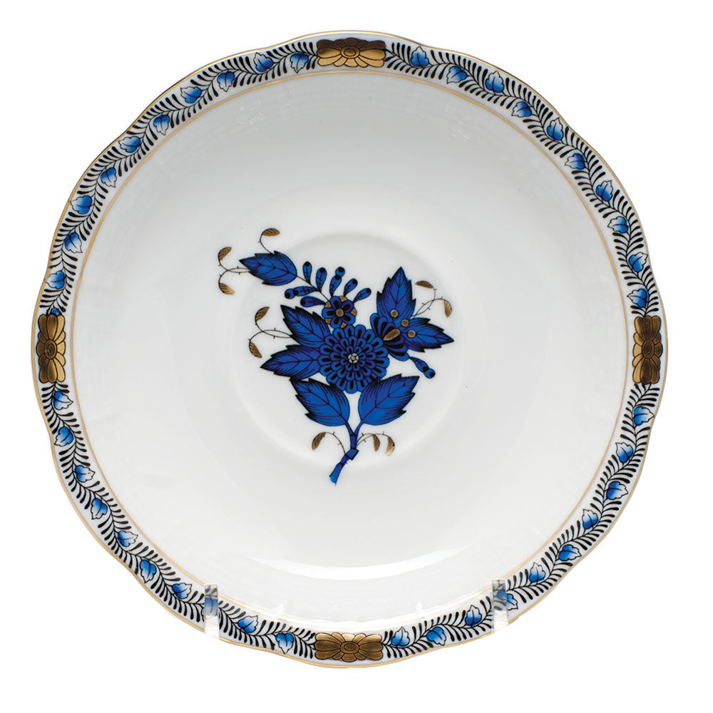 Herend Chinese Bouquet Black Sapphire Tea Saucer - Charles Mayer