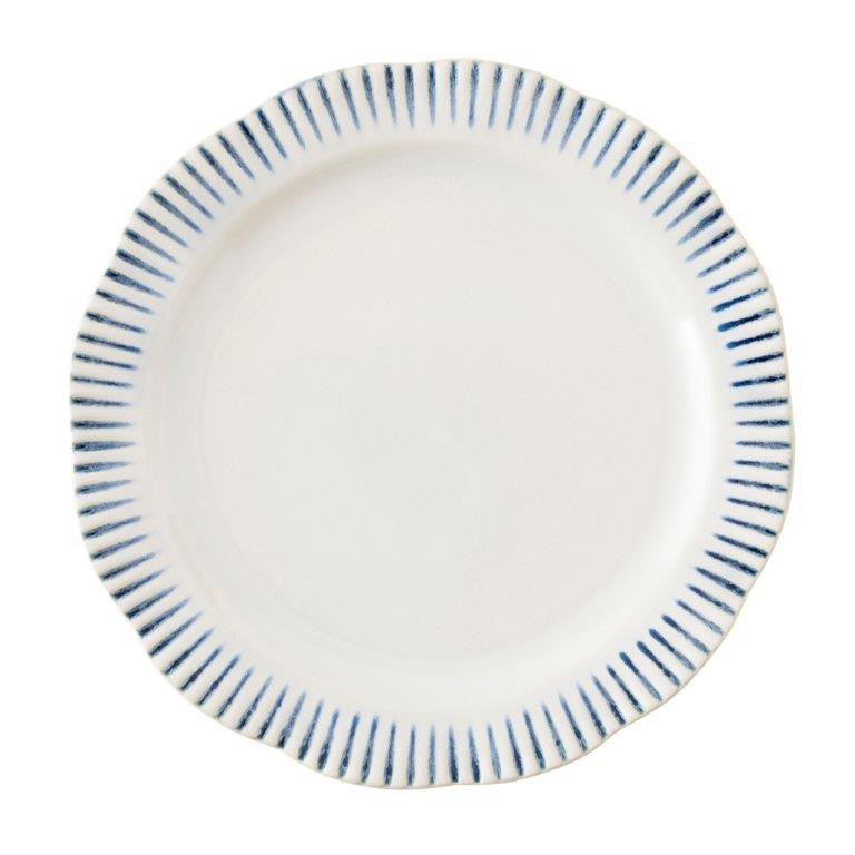 Juliska Wanderlust Sitio Stripe Indigo Dinner Plate - Charles Mayer