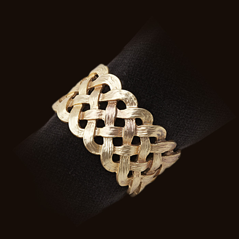 L'Objet Braid Gold Napkin Rings, Set Of 4 - Charles Mayer
