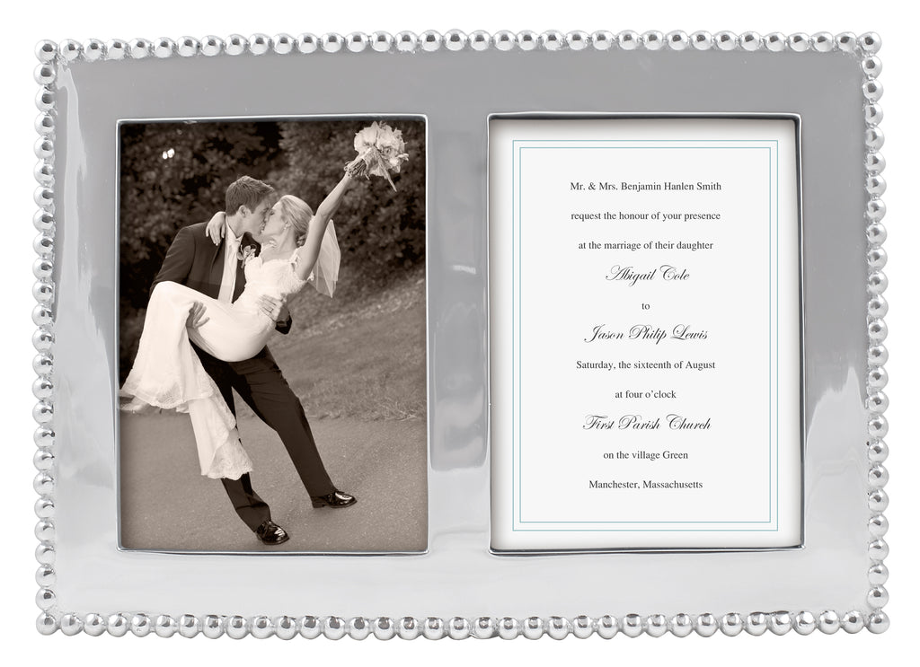 Mariposa Pearled Double Frame, 5*7 - Charles Mayer