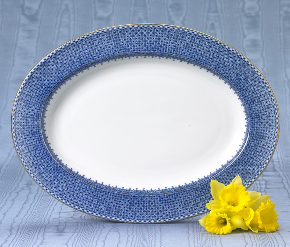 Mottahedeh Blue Lace Oval Platter - Charles Mayer
