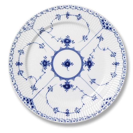 Royal Copenhagen Blue Fluted Half Lace Dinner Plate - Charles Mayer