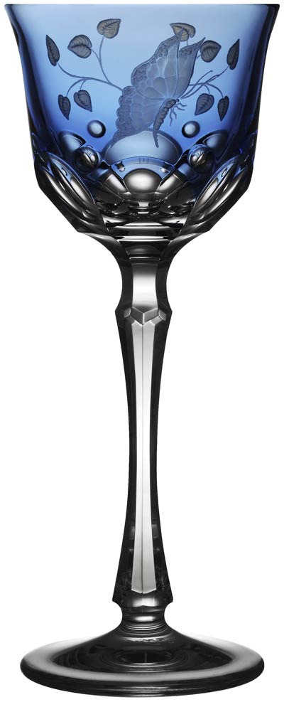 Varga Crystal Printemps Sky Blue Wine Glass - Charles Mayer
