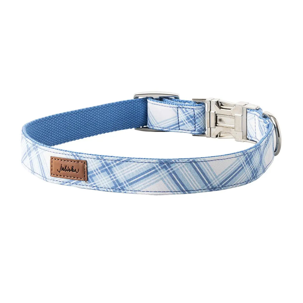 Juliska Tartan Chambray Large Dog Collar - Charles Mayer