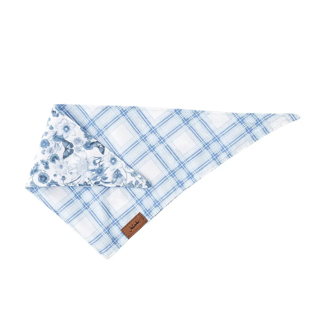 Juliska Reversible Field Of Flowers/Tartan Chambray Xs-Sm Bandana - Charles Mayer