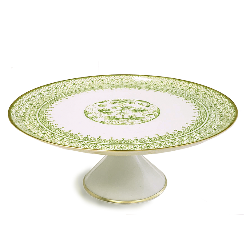 Mottahedeh Green Lace Large Cake Stand - Charles Mayer