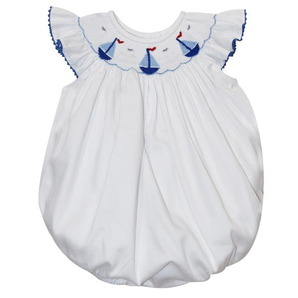 Vive La Fete White Smocked Sailboats Bubble - Charles Mayer