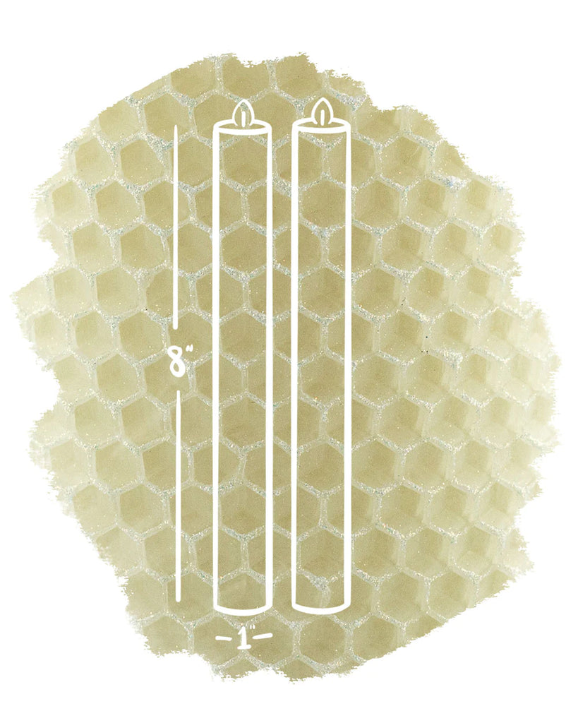 The Little Bee Glint Collection Sucre Ivory with Sugar Sparkle Beeswax Candle - Charles Mayer